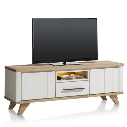 Jardin 170cm Lowboard with LED Lighting (White) by Habufa