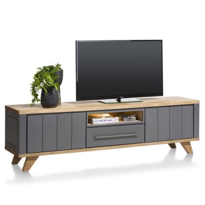 Jardin 210cm Lowboard with LED Lighting (Anthracite) by Habufa