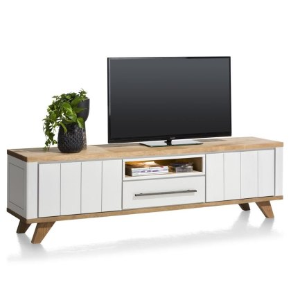Jardin 210cm Lowboard with LED Lighting (White) by Habufa