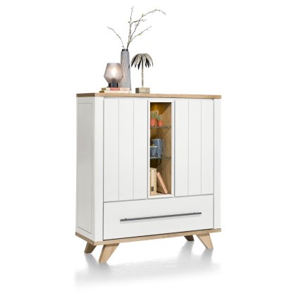 Jardin Highboard with LED Lighting (White) by Habufa