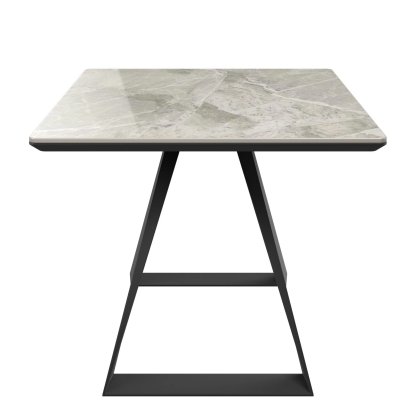 Dante Gloss Top Ceramic Grey Side Table