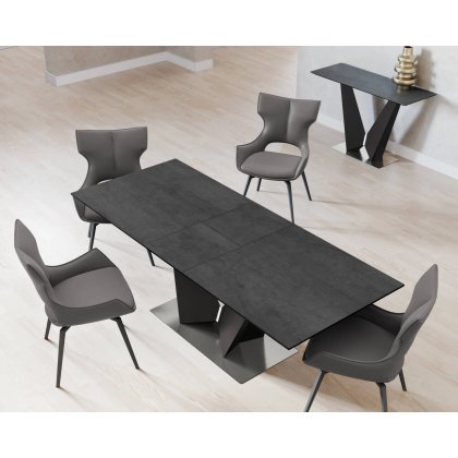New Westin Slate Grey Ceramic 180-220 x 90cm Extending Dining Table New Westin Slate Grey Ceramic 180-220 x 90cm Extending Dining Table