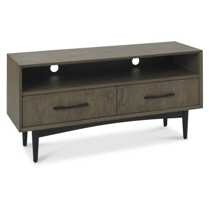 Vintage Weathered Oak Entertainment Unit