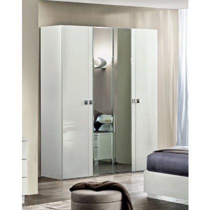 Onda White 4 Door Wardrobe