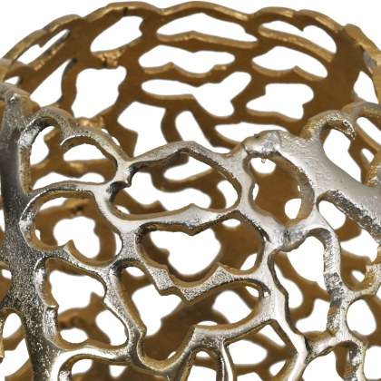 Aussie Gold Coral Aluminium Barrel Vase 26x48cm by Libra