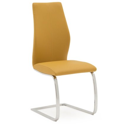 Pair of Elis Dining Chairs (Pumpkin & Chrome)