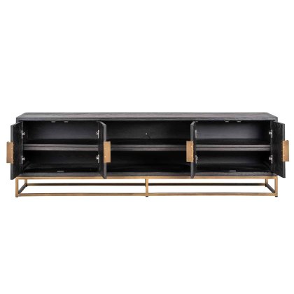 Blackbone 200cm TV Unit (Brass Collection) by Richmond Interiors