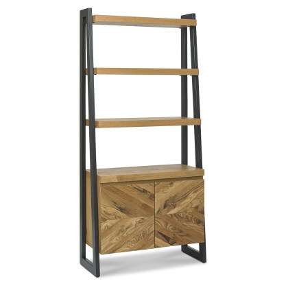 Ellipse Rustic Oak Open Display Unit by Bentley Designs