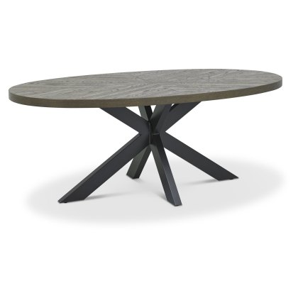 Ellipse Fumed Oak 6 Seater Oval Dining Table by Bentley Designs