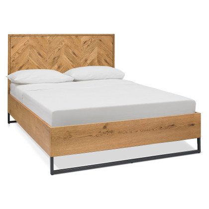 Riva Rustic Oak Double Bedframe (4ft 6') by Bentley Designs