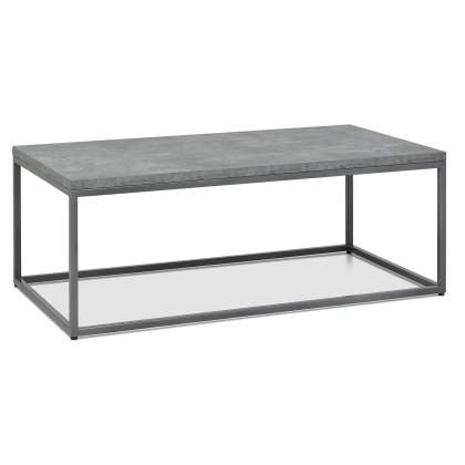 Renzo Zinc & Dark Grey Coffee Table by Bentley Designs