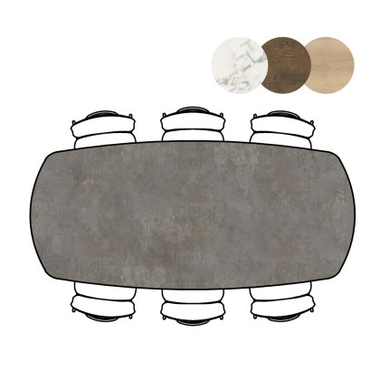 Masura 240 x 110cm Oval Bar Table by Habufa
