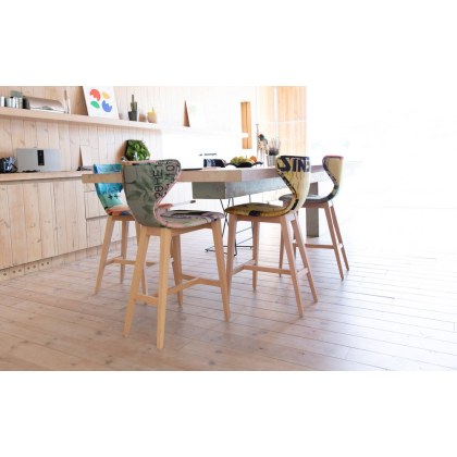 Helga Bar Stool (75cm Seat Height) by Fama