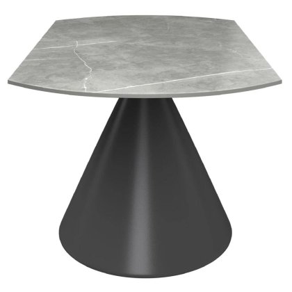 Alonsoe 85cm-136cm Ceramic Swivel Extending Dining Table (Matt Grey)