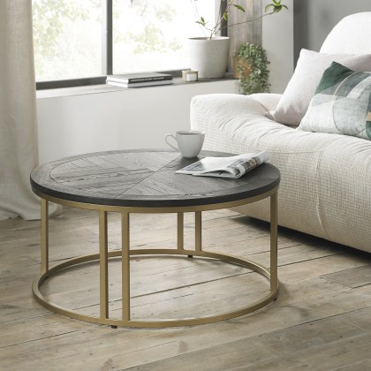 Chevron Peppercorn Ash Coffee Table by Bentley Designs