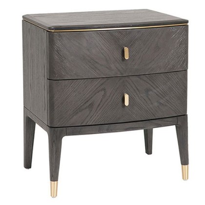 Leotta 2 Drawer Bedside Chest (Ebony) by Vida Living Leotta 2 Drawer Bedside Chest (Ebony) by Vida Living