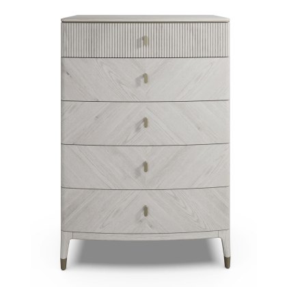 Leotta 5 Drawer Tall Chest (Stone) by Vida Living