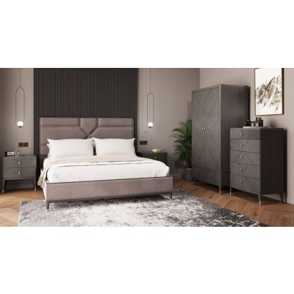 Leotta 2 Door + 2 Drawer Wardrobe (Ebony) by Vida Living