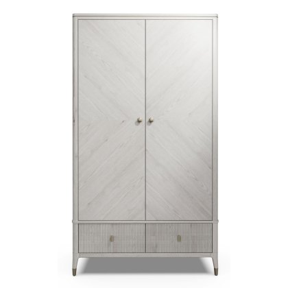 Leotta 2 Door + 2 Drawer Wardrobe (Stone) by Vida Living