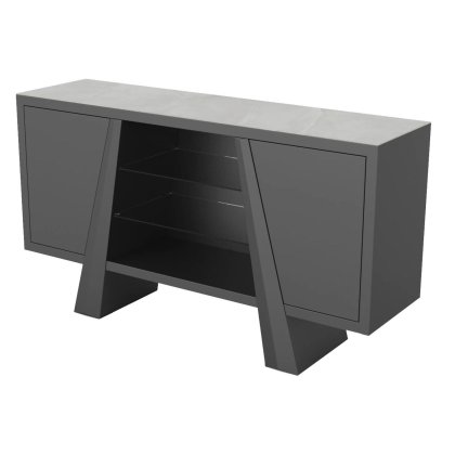 Dante Gloss Top Ceramic Grey Sideboard