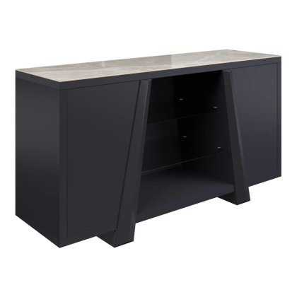 Dante Gloss Top Ceramic Grey Sideboard