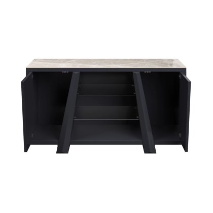 Dante Gloss Top Ceramic Grey Sideboard