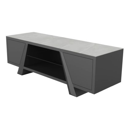 Dante Gloss Top Ceramic Grey TV Unit Dante Gloss Top Ceramic Grey TV Unit