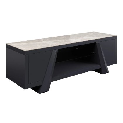Dante Gloss Top Ceramic Grey TV Unit
