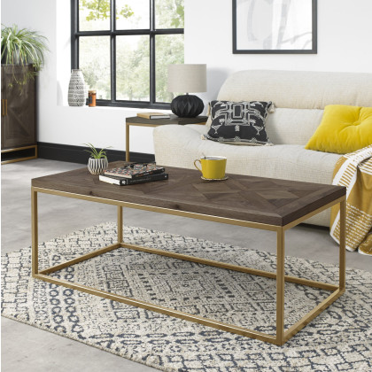 Athens Fumed Oak Coffee Table by Bentley Designs