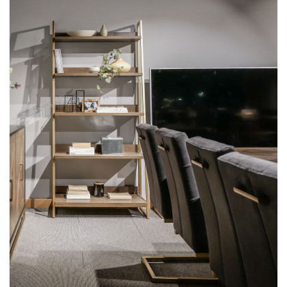 Athens Fumed Oak Open Display by Bentley Designs