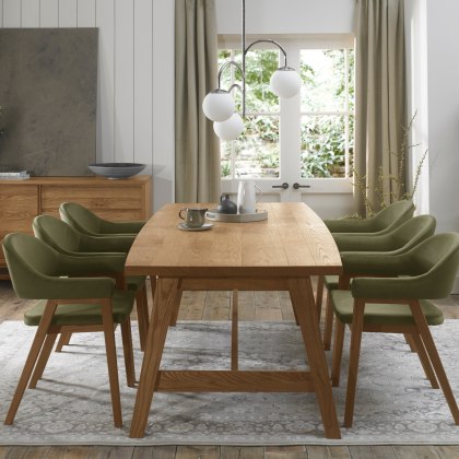 Regent Rustic Oak 6-8 Seater Extension Table by Bentley Designs