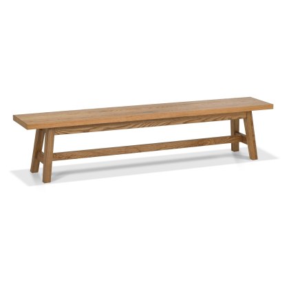 Regent Rustic Oak Large Bench by Bentley Designs