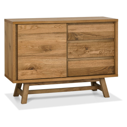 Regent Rustic Oak Narrow Sideboard by Bentley Designs Regent Rustic Oak Narrow Sideboard by Bentley Designs