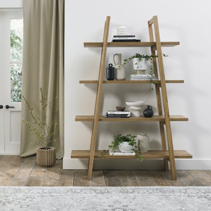 Regent Rustic Oak Open Display Unit by Bentley Designs