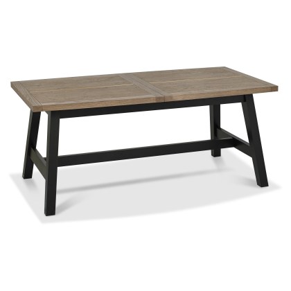 Regent Weathered Oak & Peppercorn 4-6 Seater Extension Table by Bentley Designs