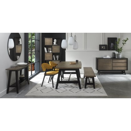 Regent Weathered Oak & Peppercorn 4-6 Seater Extension Table by Bentley Designs