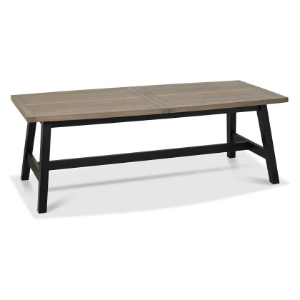 Regent Weathered Oak & Peppercorn 6-8 Seater Extension Table by Bentley Designs
