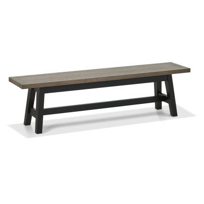 Regent Weathered Oak & Peppercorn Small Bench by Bentley Designs