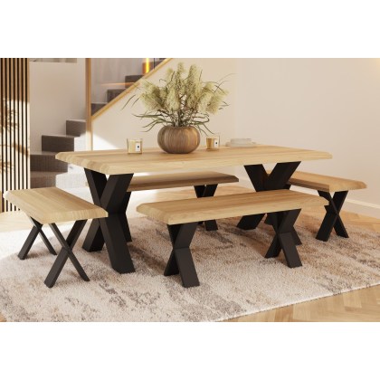 Reno 200 x 94cm Dining Table ('X' Leg) by Bell & Stocchero
