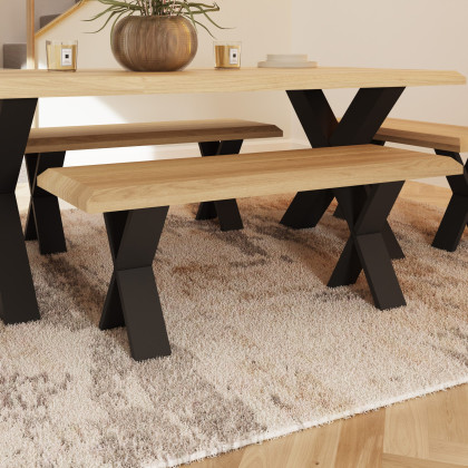 Reno 120cm Dining Bench ('X' Leg) by Bell & Stocchero