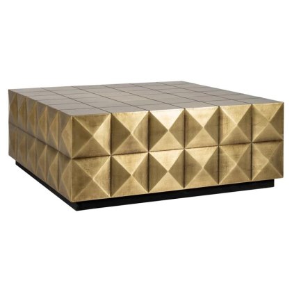 Coffee Table Collada Brushed Gold Incl. Glass Top by Richmond Interiors Coffee Table Collada Brushed Gold Incl. Glass Top by Richmond Interiors