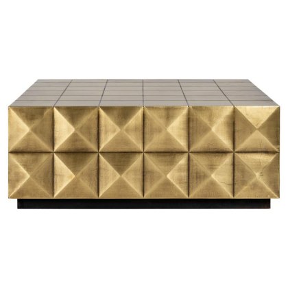 Coffee Table Collada Brushed Gold Incl. Glass Top by Richmond Interiors Coffee Table Collada Brushed Gold Incl. Glass Top by Richmond Interiors