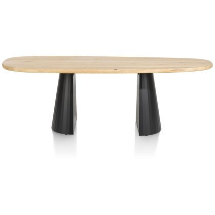 Arawood 240 x 120cm Teardrop Dining Table (Natural) by Habufa