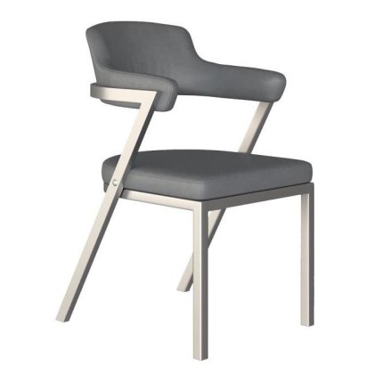 Freya Dining Chair by HND (Grey Faux Leather)
