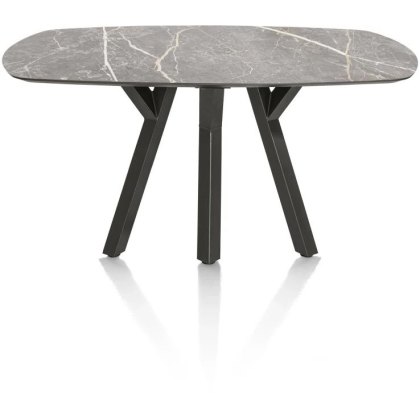 Minato 150 x 105cm Oval Dining Table (Light Grey Finish) by Habufa