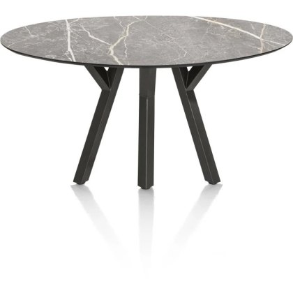 Minato 180 x 100cm Ellipse Dining Table (Light Grey Finish) by Habufa