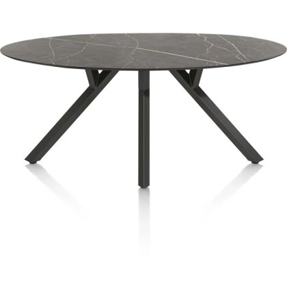 Minato 210 x 105cm Ellipse Dining Table (Onyx Finish) by Habufa