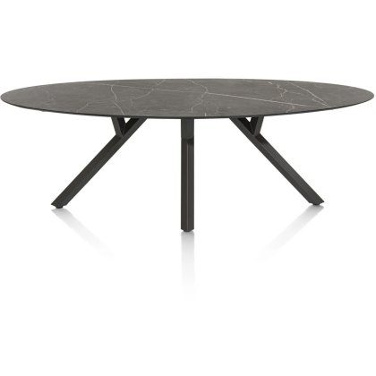 Minato 240 x 110cm Ellipse Dining Table (Onyx Finish) by Habufa
