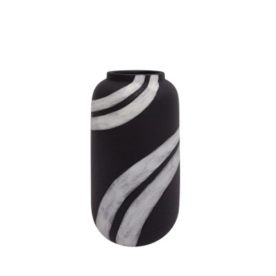 29.5cm Black White Ceramic Vase