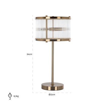 Table lamp Loiza Brushed Gold